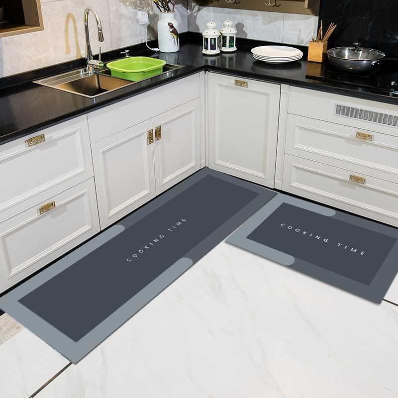 2-piece waterproof memory foam kitchen mat set trs